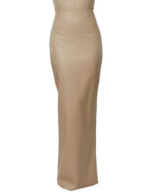 JLUXLABEL Ace Pu Leather Skirt - Natural
