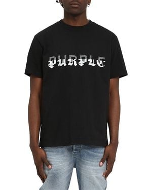 Purple Brand Short Sleeve Logo Graphic Tee - Black