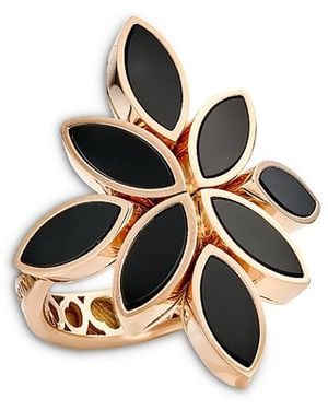 Pasquale Bruni 18K Ghirlanda Onyx Marquis Cluster Statement Ring - White