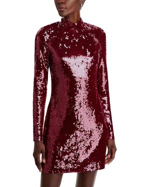 Veronica Beard Sylee Sequined Dress - Red