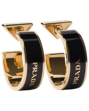 Prada Metal Earrings - Black