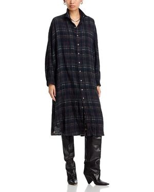 R13 Reversible Jumbo Shirtdress - Blue