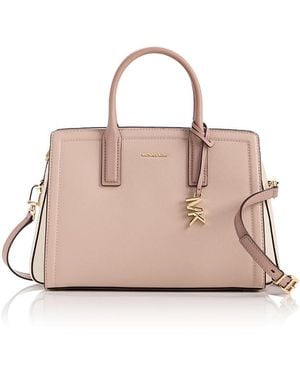 Michael Kors Laila Medium Leather Satchel - Pink