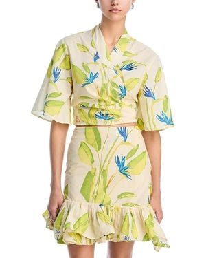 Coniglio Palm Beach Miraflores Wrap Top - Yellow