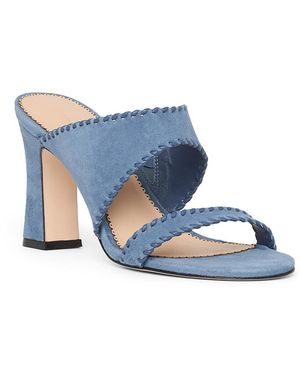 Cinq À Sept Kora Suede Whipstitch Sandals - Blue