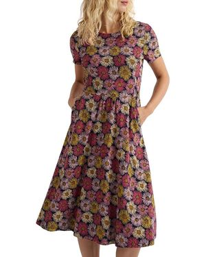 Seasalt Cornwall April Short Sleeve Dress - Purple