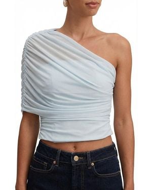 EVER NEW Samara Drape Mesh Corset Top - Blue