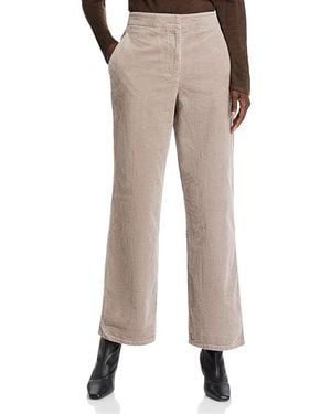 Eileen Fisher Cotton Corduroy Wide Leg Pants - Natural