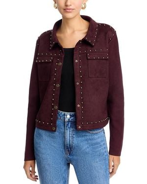 Sioni Faux Suede Jacket - Red