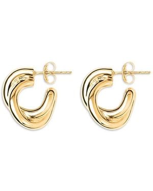 LIE STUDIO Diana Crossover Hoop Earrings - Metallic