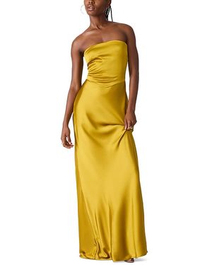 Steve Madden Elaia Strapless Gown - Yellow