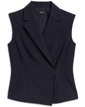 Theory Hourglass Asymmetric Vest - Blue