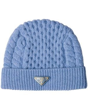 Prada Wool Beanie - Blue