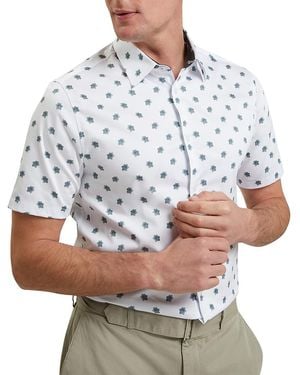 Ted Baker Chaska Short Sleeve Regular Fit Ditsy Floral Print Shirt - Gray