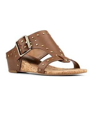 Donald J Pliner Ofelia Studded Wedge Sandals - Brown