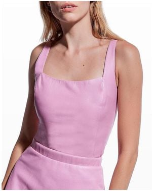 AS by DF Clementine Recycled Leather Top - Purple