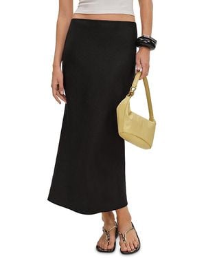 Reformation Layla Linen Skirt - Black