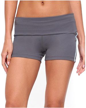 Edikted Ambar Contrast Stripe Shorts - Gray