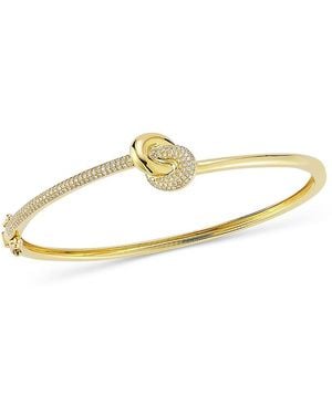 EF Collection 14K Diamond Pave Knot Bangle Bracelet - Metallic