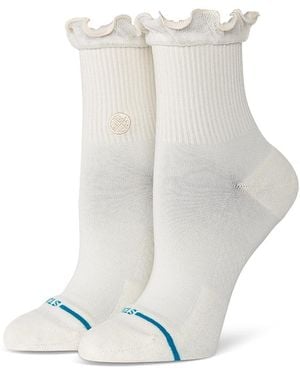 Stance Ruffle Icon Quarter Socks - White