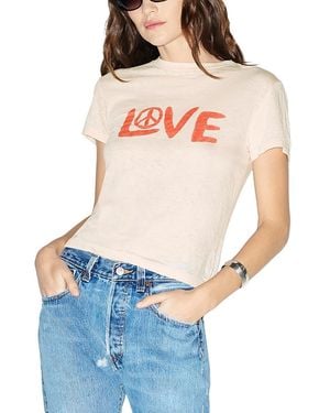 RE/DONE Love And Peace Classic Crewneck Tee - Blue