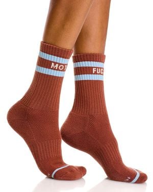 Mother Baby Steps Crew Socks - Red