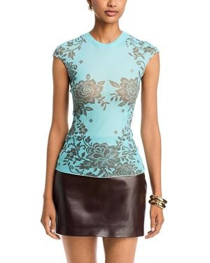AFRM Nina Mesh Tee - Blue