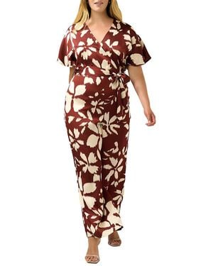 Estelle Hamilton Tie Waist Jumpsuit - Red