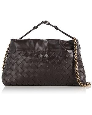Bottega Veneta Dustbag Intrecciato Leather Shoulder Bag - Black