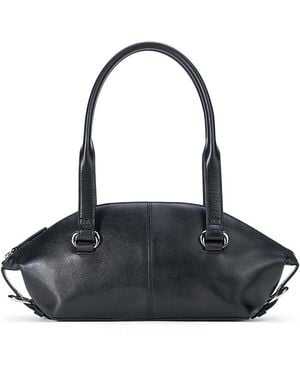 STAUD Hester Leather Shoulder Bag - Black