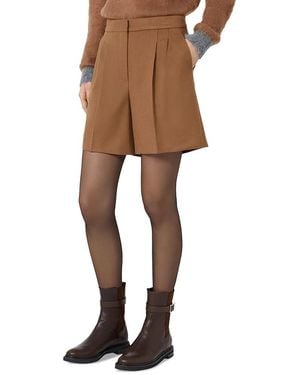 Max Mara Mstragazza Wool Shorts - Natural