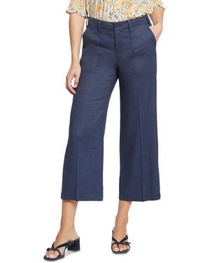 NYDJ Wide Leg Cropped Pants - Blue