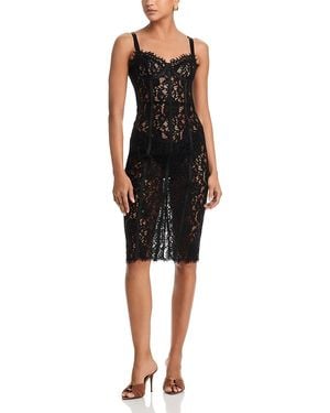 L'Agence Jennifer Lace Bustier Dress - Black
