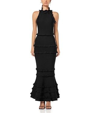 Elliatt High Neck Bodycon Full Length Dress - Black