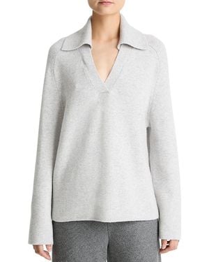 Vince Oversized Wool Cashmere Blend Sweater - White