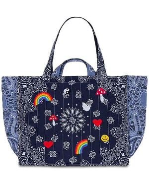 Call it By Your Name Maxi Cabas Bandana Tote - Blue