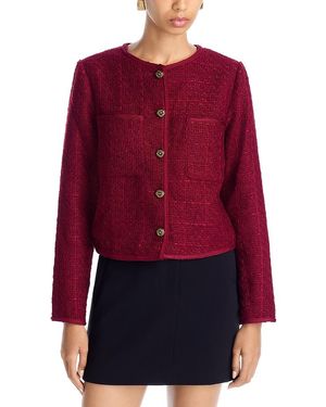 Aqua Tweed Jacket - Red
