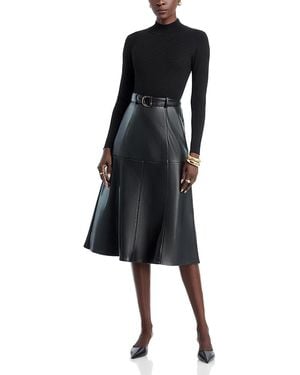 Tahari The Miranda Mixed Media Dress - Black