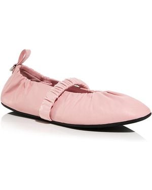 Rag & Bone Spire Ruched Mary Jane Flats - Pink