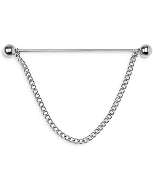 Cufflinks Inc. Stainless Steel Chain Collar Bar - White