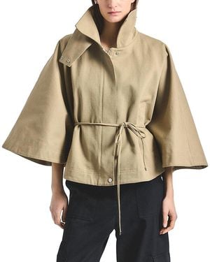 10 Crosby Derek Lam Collins Twill Belted Capelet Jacket - Natural