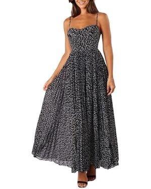 Petal & Pup Achanti Pleated Maxi Dress - Black