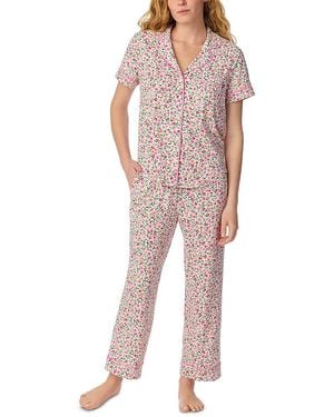 Kate Spade Brushed Jersey Short Sleeve Pajama Set - Red