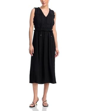 Tahari Tiered Pleated Dress - Black