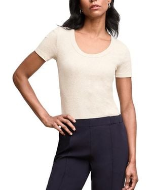 M.M.LaFleur M. M.Lafleur Avi Scoopneck Organic Ribbed Pima Cotton T-Shirt - White