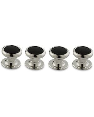 David Donahue Onyx Inlay Stud Set - White
