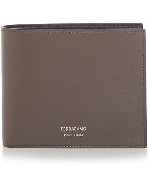 Ferragamo Leather Bifold Wallet - Brown