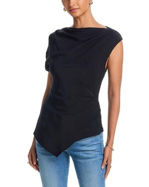 Veronica Beard Yvonne Asymmetrical Top - Blue