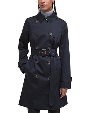 Barbour Greta Showerproof Trench Coat - Blue