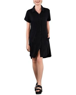 Billy T Cute Denim Shirtdress - Black